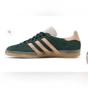 Adidas Gazelle Forest Green and Tan Shoes